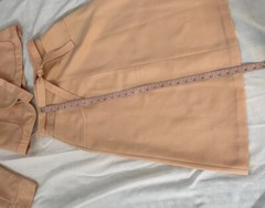 VINTAGE 70s Blazer Skirt SET Size XS/Small Stretch Pockets Peachy Pink Amazing!
