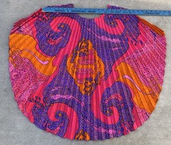 Pleated Caftan Top Colorful Psychedelic Hippie Mod Tiki Aloha 60s 70s Vintage