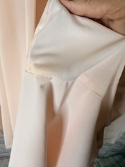 Vintage Lingerie Nightgown Slip Robe Peignoir Set Shadow Line Lace Peach Pink S