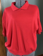Vintage 90s Dolman Sleeve Blousy Oversized Polo