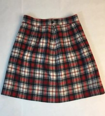 Vintage Pendleton Crepe Lined Wool Plaid Mini Skirt 26″ Waist Tartan