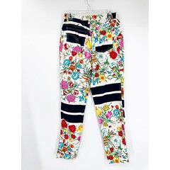 Moschino Jeans Pants Size 33 Multicolor Vintage Floral Stripe Made in Italy