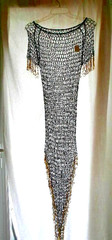 New! Women’s Handcrafted Black and Gold Crotched and Beaded Dress/ Size Small