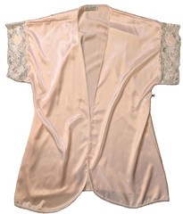 Vintage Val Mode Lingerie U.S.A. Peach Women’s Medium Nightgown Robe Satin Lace