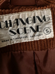VTG 70’s CHANGING SCENE RUSTY BROWN CORDUROY W/ POCKETS BLAZER JACKET SZ 5 (S)