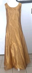 VTG Onyx Nite Gold Metallic Fit & Flare Dress 14 Classic Tulle Formal Prom Hoco