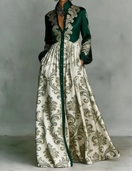 French Style Elegant Vintage Maxi Dress
