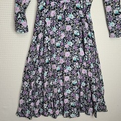 VTG 70s E.D. Michaels Petites Womens 5/6p Floral Prairie Dress Cottagecore