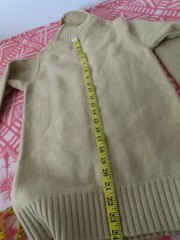 Vntg Ballantyne of peebles beige Cashmere Turtleneck cableknit Sweater 102cm-40