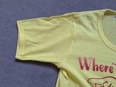 Lancer Vintage 70s 80s where the hell is Honduras yellow shirt womens size 36