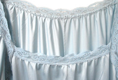 Vintage Olga Secret Hug Nightgown Size Medium Blue Long Sleeves 100% Nylon #9631