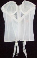 NWT Vintage Old Stock LADY MARLENE White CORSET W/ GARTER BELT SZ – 38 B