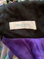 VINTAGE EMILIO PUCCI / ITALY SZ 36 / 8 US SIGNATURE SILK DRESS **GOOD W/ FLAW**
