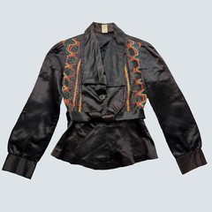 Vintage 1970s Glam Shirt Jacket 70s Disco Rock N Roll Top