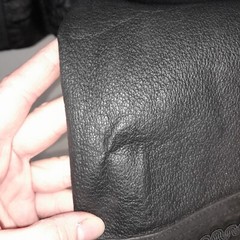 Leather Jacket Global Identity G-III Embossed Suede Accents Shoulder Pads