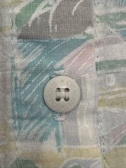Vintage Pastel Shirt 80s Beach Mom Cherokee Brand No Tag Button Up