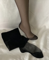 Vintage Seamed Nylon Stockings With Cuban Heel