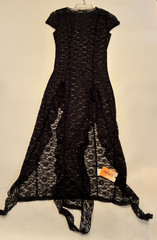 Forever 21 SHEER LACE GOWN Medium BODYCON Negligee Black Nightgown GOTH Vamp NWT