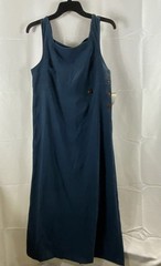 Teddi Women’s Vintage Y2K Blue Side Button Sleeveless Maxi Dress Sz S NWT