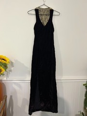 Vintage 90s Jessica McClintock Gunne Sax Velvet Dress – Size 5/6