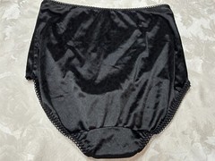 Vtg MARILYN MONROE 7159-49 Second Skin Satin 2X Black Leopard Panties #219