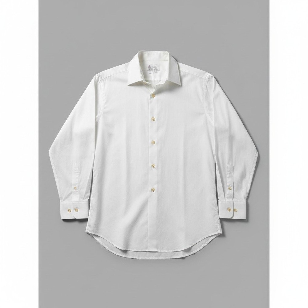 Penneys Towncraft White Pima Cotton Button Down Shirt, Vintage Woman’s Size 15.5