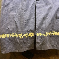Vintage 60s 50s Bullock’s Wilshire Blue Floral Embroidery Lace House Dress