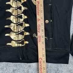 Y2K NWT Womens Pepe Jeans Bones Zip Up Jacket Size XXL NOS Streetwear Skull