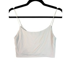 Aritzia Wilfred Free Tiny Tank White Cropped Spaghetti Strap Camisole Small