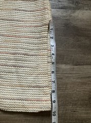 Vintage Malouf of Dallas Women Knit Midi Dress Striped V-Neck Elastic Waist Sz 8