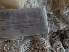 WACOAL Medium Ivory Second Skin SATIN & Lace Hi Cut Brief Panties Vintage #84174