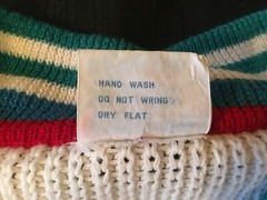 VINTAGE CREAM JUMPER SIZE MEDIUM BY GRANDWAY MADE IN KOREA