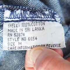 Dawn Import Vintage 80s Denim Distressed Snap Jacket Women’s M