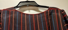 Vintage 80s Semi Sheer Striped Dress PBJ Small Medium See Measurements