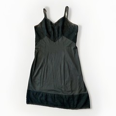 Vintage Deena Fine Lingerie Black Full Slip Dress Womens Size 40 Lace Bodice