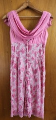 Vintage 50s Pink Beaumelle Cocktail Glamour Los Angeles Size 10 Dress