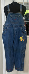 Vintage 90s Looney Tunes Womens Jeans Coveralls Tweety Bird Sz 18.5