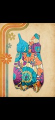 60s Vintage Floral Mini Dress