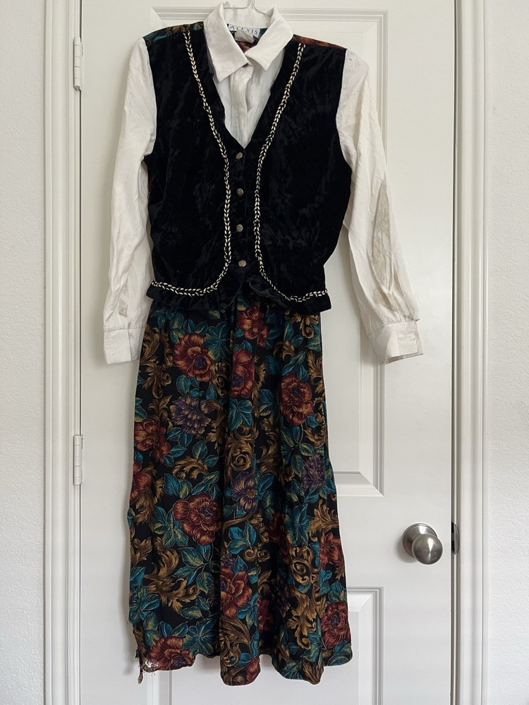 Vintage Alexis Maxi Dress 3 in one, 46” Long