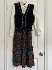 Vintage Alexis Maxi Dress 3 in one, 46” Long