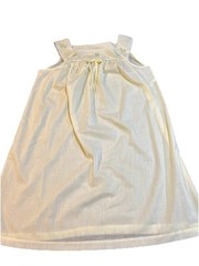 Vtg Gilead NIGHTGOWN Embroidered Flowers Yellow Cotton Blend Sz Med USA