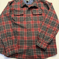 Woolrich Wool Flannel Button Down Shirt Men’s XL Red Plaid