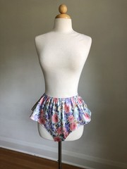 STUNNING VTG DEENA Floral Silky Satin 2pc Camisole Tank & Shorts Lingerie Set M