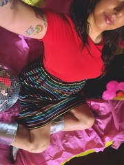 Vintage 70s Jean Leslie Rainbow Stripe Print Fit & Flare Midi Dress Retro, S / M