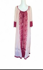 VTG 60’s Janelle Of California Pink Sheer Baby Doll Night Gown W/matching Robe
