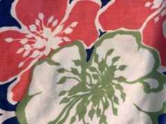 Sears Vintage Cotton Hawaiian Print Short-Sleeve Muumuu Midi Womens M 12-14