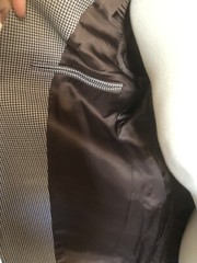 Vintage Polyester Pantsuit 70’s Women’s Suit Houndstooth Business Sz Med/ Lrg