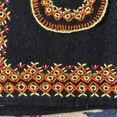 Vintage Ukrainian Ethnic Folk Kiptar Embroidered Wool Vest Women’s Medium