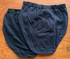 2 Pairs Vintage L’Eggs Leggs Cotton Panties Briefs Size 6 M Black