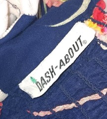 VTG Dash-About Fit And Flare Dress Day House Swing Rockabilly Tropical 1970s M